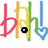Pixelated colorful 'bhl' text with heart shapes and a black eye, transitioning to include 'CHATTER BOX!' text in pink and white.