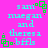 A static image with a bright pink background displays cyan text and green pixelated symbols arranged in a pattern