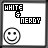 identical pixelated smiley face icons with 'WHITE NERDY' text above each, arranged in five and five on a white background