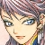 Pixelated close-up of a character with short brown hair, blue eyes, and a neutral expression wearing a dark jacket over a yellow and blue garment.