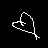 Six pixelated heart-shaped animations in white, cyan, and magenta on black background arranged in 3x2 contact sheet with visible frame-to-frame color variations.