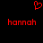 Red pixelated heart symbol above two identical red text strings on black background.