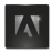 Static grayscale icon with dark background and three light gray triangular shapes arranged in a symmetrical pattern.