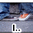 Animated sequence showing a person's lower body in blue jeans and orange sneakers walking on gray pavement, with text changing from 'I...' to 'Love...' then 'You...'