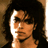 A 48x48 pixel buddy icon split into two sections: a person with long dark hair on the left and green text reading "Original Icons .com" on a dark green background on the right.