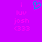 A static pixel art image with a solid purple background, featuring a cyan heart symbol above pink text reading 'i luv josh <333' in a vertical arrangement.