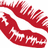 Red background with pixelated lips and text reading 'A Kiss For :', 'Mwah~', 'Jream Apple & Banana' in white.
