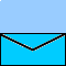 Animated contact sheet of blue envelopes with a smiling yellow emoji on an orange monitor, showing sequential frame changes in the animation sequence.