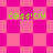 Pixelated green text 'C@#$!OY' appears on shifting pink and magenta checkered backgrounds with diamond patterns.
