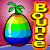 Animated contact sheet showing six frames of a rainbow-colored egg-shaped character with palm tree top bouncing on pink background, each frame paired with vertical "BOUNCE" text.
