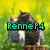 A four- of pixelated images with text overlays: top-left shows a figure in greenery with 'Renne P4', top-right a waving cat with 'Loves', bottom-left a cat with 'Cats', bottom-right empty