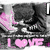 A four- of pixelated images with text overlays, featuring grayscale tones, pink and red accents, and a figure holding a red umbrella
