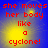 Red text on blue background reads "she moves her body like a cyclone!" with yellow glow effects, four identical