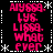 A static digital image with four identical arranged in a , each containing pink pixelated text on black background surrounded by white decorative borders