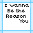 25 identical pixel art with blue borders, each displaying the text "I wanna Be the Reason you Smile" in black and pink pixels