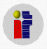 Animated contact sheet showing 25 sampled frames of a circular AIM buddy icon with red and blue stick figures, yellow sphere, and gray background transitions.