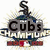 Six -aligned Chicago White Sox-themed icons with 'CHAMPIONS' text, featuring a black 'S' logo above each and changing central words