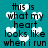 Teal background with white cloud-like shapes and black text reading 'this is what my heart looks like when i run' in a pixelated font.