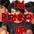 A pixelated image of a person with dark curly hair wearing a black shirt, overlaid with red text reading "BURNING UP FOR YOU BIPY!" in a bold, blocky font.