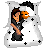 Pixel art buddy icon showing two cartoon characters cuddling inside a white frame with black plus signs, next to glitchy text reading "I LUV TO CUDDLE" on a transparent background.