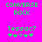 Green pixelated text and symbols on a bright pink background with two side-by-side identical frames showing slight animation differences in the bottom