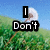 A dandelion in a grassy field with text changing across frames to form the phrase "I Don't Want You To Blow Me Away".