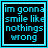 25 square with black backgrounds and cyan borders, each containing cyan text in a pixelated font, displaying phrases like "im gonna smile like nothings wrong" and "act like its just a dream"
