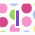 Pixelated icon with four distinct sections: top-left has pink and green shapes on white, top-right shows a maroon '<3' symbol on pink polka dots, bottom-left displays 'YOU' in cyan over multicolored squares.