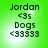 Green background with pixelated text 'Jordan', '<3s', 'Dogs', '<33333' arranged vertically in four , showing subtle brightness variations across four views