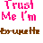 Pixelated text icon with pink and brown lettering on white background, displaying a phrase about being blonde.
