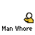 Pixelated cartoon figures with white heads and yellow bodies in various poses, some with text labels below.