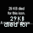 Black background with white text fragments and a gray rectangle; partial phrases include 'died for', 'this icon', 'A moment of silence..', and repeated '29 KB' labels.