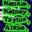 Pixelated text in green and purple on dark backgrounds, listing names followed by "Are Best Friends Forever Bruhh.".