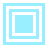 Four square icons with nested light blue and white borders on a solid light blue background.