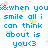 Pixelated blue text on white background with scattered pastel hearts, reading 'when you know smile all i can think about is you<3 illy forever & always<3'