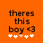 Orange background with black text reading 'theres this boy <3' and five white plus signs below, one of which is light orange in the second frame.