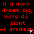 Red pixelated text repeats across a black background with small white cursor-like marks appearing and disappearing at specific positions.