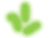 Green leaf-shaped icon with three rounded leaf forms arranged in a cluster on white background
