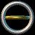 circular rings in silver and gold tones rotates through multiple orientations against a black background