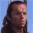 A 4-frame contact sheet of an animated AIM buddy icon featuring Elrond from Lord of the Rings, showing a character portrait and text variations against blue and white backgrounds.