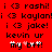 Red background with black pixelated text and symbols arranged in a , including repeated phrases like 'i <3 rashi!' and 'my bff!' with heart symbols