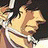 Pixelated anime-style character with dark hair and light skin, wearing a white and brown outfit, positioned next to black background with white text.