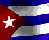 Pixelated Cuban flag with white star on red triangle, blue and white stripes; text "CUBAN BABY" in red pixel font with red heart on black background.