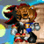 Pixelated character with brown hair and red accents stands against a blue background, text overlays change from none to 'TRUE' then 'LOVE'.