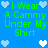Blue background with green text reading 'I Wear A Cammy Under My Shirt' and pixelated heart symbols in light blue and white.