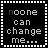 Animated contact sheet of 22 frames showing a pixelated text animation with changing letter colors on black background, each frame bordered by white dotted lines.