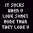 Pixelated white text on black background with visible animation frame differences in the right portion of the image.