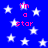 Blue background with white stars and pink text reading "i'm a star" in multiple locations.