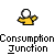 Pixelated character with white head and yellow body, arms outstretched, green substance emerging from mouth in four