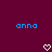 Two identical blue pixelated text strings 'onna' on a dark purple background with white pixelated heart symbols below each text string.